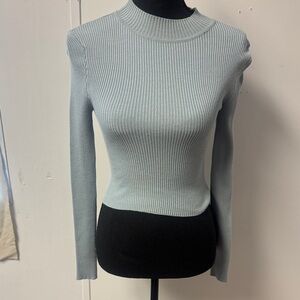Forever 21 Light Blue Ribbed Sweater